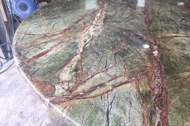 Forest Green marble tabletop